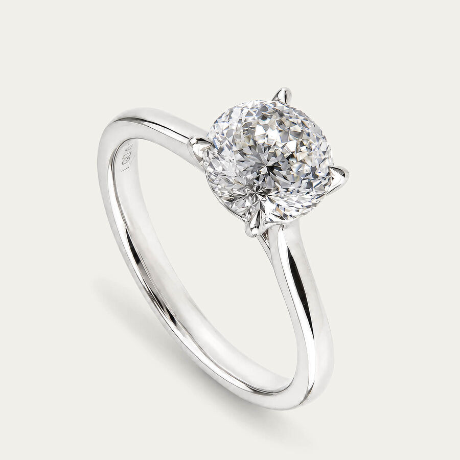 Born unazë solitaire NOVA platin me 2.00ct diamant i rritur në laborator solitaire