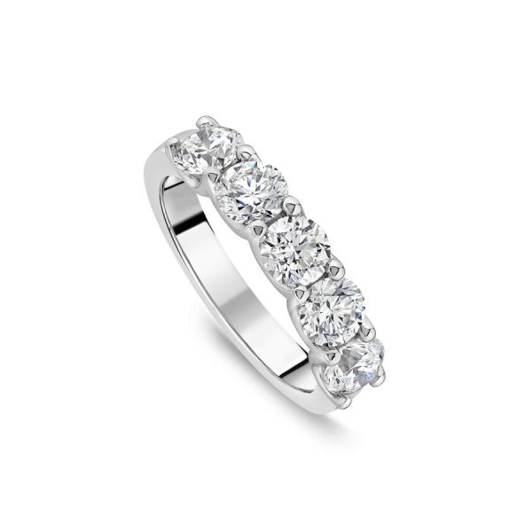 Born unazë platin me 2ct diamant i rritur në laborator eternity