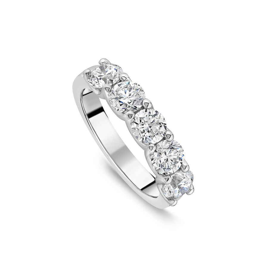 Born unazë platin me 2ct diamant i rritur në laborator eternity