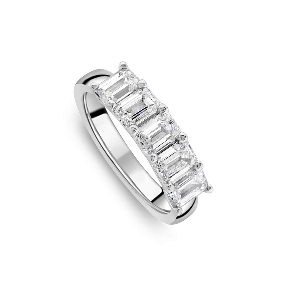 Born unazë platin me 1.85ct diamant i rritur në laborator smerald eternity