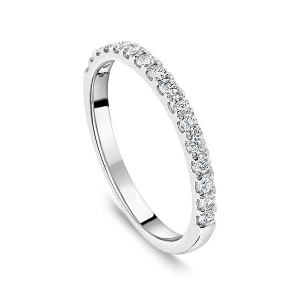 Born unazë martese platin me 0.25ct diamant i rritur në laborator eternity