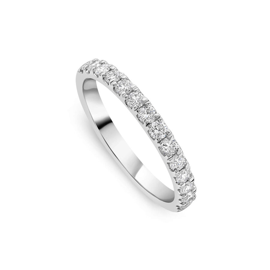 Born unazë martese platin me 0.40ct diamant i rritur në laborator