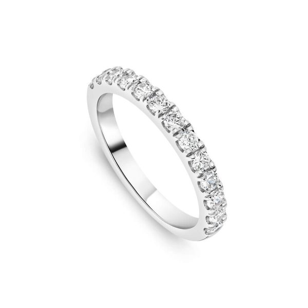 Born unazë martese platin me 0.55ct diamant i rritur në laborator eternity