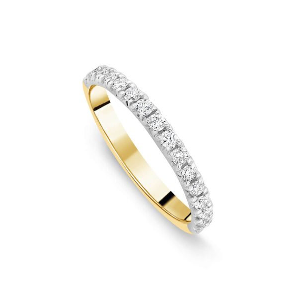 Born unazë martese ar i verdhë 18k me 0.30ct diamant