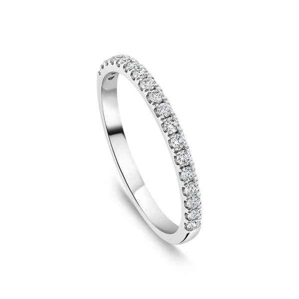 Born unazë martese platin me 0.20ct diamant i rritur në laborator eternity