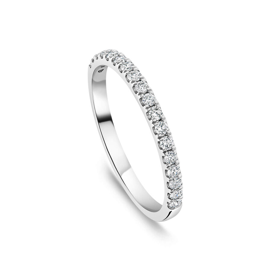 Born unazë martese platin me 0.20ct diamant i rritur në laborator eternity