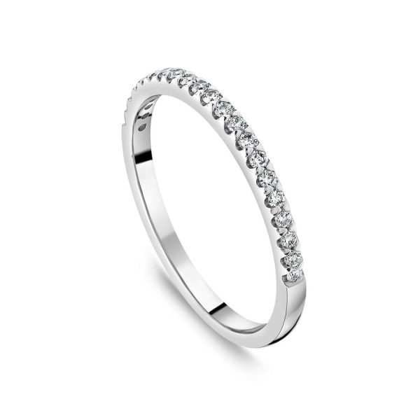 Born unazë martese platin me 0.15ct diamant i rritur në laborator eternity