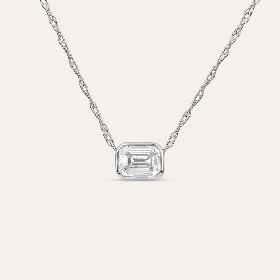 Born varëse Kissed ar i bardhë 9k me 0.20ct diamant i rritur në laborator smerald