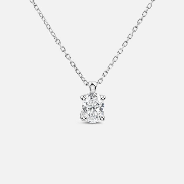 Born varëse ar i bardhë 9k me 0.50ct diamant i rritur në laborator ovale