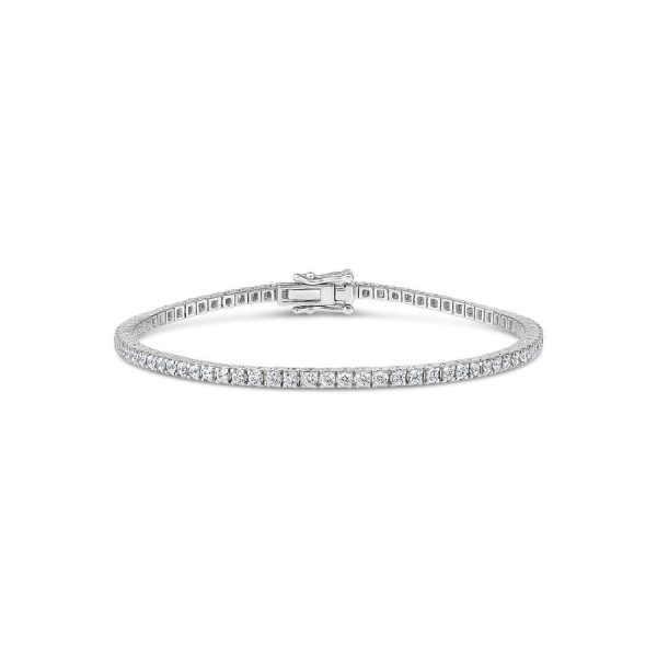 Born byzylyk ar i bardhë 9k me 2.00ct diamant i rritur në laborator tenis