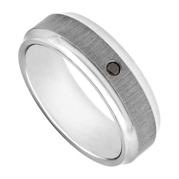 Unazë titan 7mm me diamant — 7mm